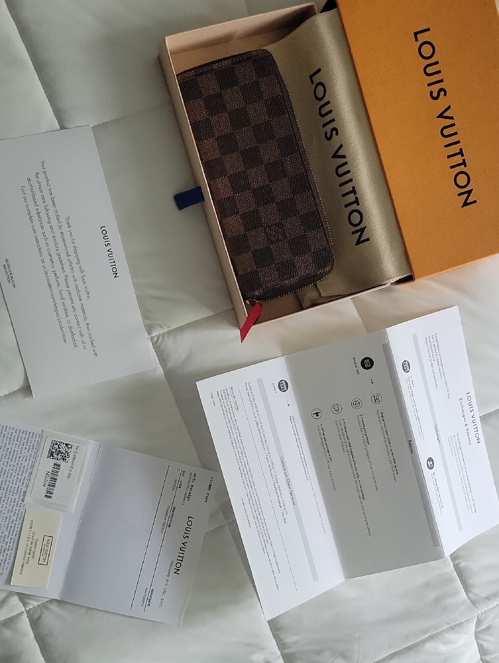Louis Vuitton Damier Ebene Brown Check Zip Around Wallet - Picture 4 of 10